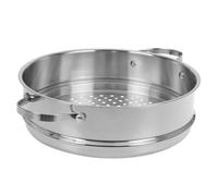 GRÄWE Vaporera de acero inoxidable de 28 cm para cocinar al vapor Pro-Line, inserto de vapor robusto para una cocción saludable de verduras, pescado y carne, acero inoxidable 18/10