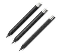 Graf von Faber-Castell 118630 3 lápices de bolsillo Mágnum (cortos con rosca), negro