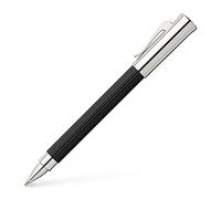 Graf von Faber-Castell 141570 Roller Tamitio, negro | Tinta negra de secado rápido y cuerpo metálico acanalado