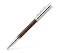 Graf von Faber-Castell 145513 Roller Línea Clásica, Grenadilla | Cuerpo de madera de granadillo con piezas metálicas platinadas y tinta negra de secado rápido