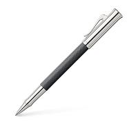 Graf von Faber-Castell 146710 Roller Guilloche Ciselé, antracita | Cuerpo de resina noble con guilloché mate, con piezas metálicas rodiadas y tinta de secado rápido