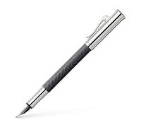 Graf von Faber-Castell - Pluma Guilloche Ciselé Anthrazit, EF | Cuerpo de resina noble con guilloché mate, plumín de oro de 18 quilates y piezas metálicas rodiadas