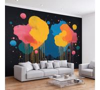 Graffiti Street Art - Papel pintado panorámico, 450 x 315 cm, diseño abstracto de color bloque, a rayas, mural de pared, papel pintado, para salón, dormitorio, sala de juegos, decoración