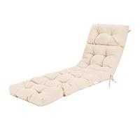GRAFFY - Cojín para silla de descanso, 72 x 22 x 4 pulgadas, cojín para diván de patio con 4 lazos de cuerda, cojín reclinable grueso con diseño impermeable, sillón reclinable de patio para exteriores