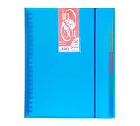 Grafoplás 39422030-Carpeta fundas extraibles, tamaño A4, color azul, 20 fundas