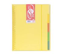 Grafoplás 39422060-Carpeta fundas extraibles, tamaño A4, color amarillo, 20 fundas