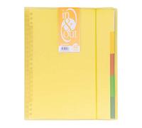 Grafoplas 39424060-Carpeta fundas extraíbles, tamaño A4, color amarillo, 40 fundas