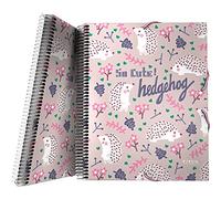 Grafoplas 39822436. Carpeta de Fundas A4 con Espiral, Colección Elena Corredoira, Hedgehog, Tapas Polipropileno Rígido, Cierre Gomas Elásticas, 30 Fundas Transparentes, Multicolor