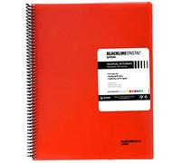 Grafoplas 39834251 Carpeta Polipropileno con 40 Fundas, A4, Roja, Maxiplás Blackline Cristal