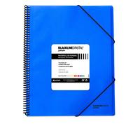 Grafoplas 39835230 Carpeta de Fundas de Polipropileno, A4, Color Azul, 50 Fundas, Maxiplás Blackline Cristal