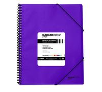 Grafoplas 39835235 Carpeta Fundas A4, Cubiertas de Polipropileno Rayado, 50 Fundas, Color Violeta, Maxiplás Blackline Cristal