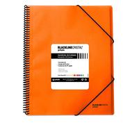 Grafoplas 39835252 Carpeta de Fundas con Espiral, Tapas de Polipropileno, 50 Fundas, A4, Color Naranja, Maxiplás Blackline Cristal