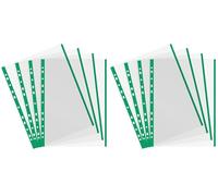 Grafoplas 5501120 - Fundas PP con indicador de color, A4, color verde (Paquete de 2)