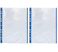 Grafoplas 5501130 - Fundas PP con indicador de color, A4, color azul (Paquete de 2)