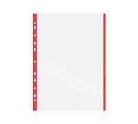 Grafoplás 5501151. Bolsa de 10 Fundas Multitaladro A4 con Indicador Rojo. 11 Taladros.