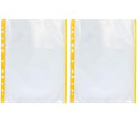 Grafoplas 5501160 - Fundas PP con indicador de color, A4, color amarillo (Paquete de 2)