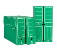 Grafoplás 70905820. Pack de 25 Cajas de Archivo Definitivo Plástico, Color Verde, Tamaño Folio, 36x26,3x9,5cm
