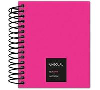 Grafoplas 88556054. Cuaderno con Espiral, A7, Cuadriculado, 100 Hojas, 70 g, Fucsia, Unequal Fluor