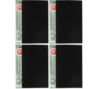 Grafoplas 98141010 Élite Carpetas con Fundas, 20 Fundas Transparentes, Cubiertas semirrígidas, Negro, A4 (Paquete de 4)