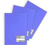 Grafoplás 98525664. Pack de 3 Cuadernos A4 Rayado Nº46, 80 Hojas, 90 Gramos, Color Lavanda, Tapas Polipropileno, Serie Colornote