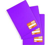 Grafoplás 98525935. Pack de 3 Cuadernos Escolares, Milimetrados, A4, Tapas Polipropileno, Color Violeta, Certificado FSC, Serie ColorNote