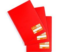 Grafoplás 98525951. Pack de 3 Cuadernos Escolares, Milimetrados, A4, Tapas Polipropileno, Color Rojo, Certificado FSC, Serie ColorNote