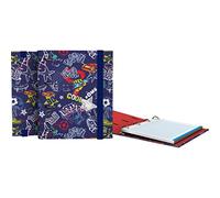 Grafoplas | Archivador 4 Anillas A5 | Incluye Recambio Hojas Cuadricula 5x5 Borde Color | Lomo Curvo | Carpebook | Bits&Bobs Star