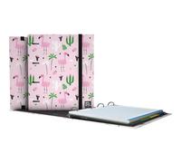 Grafoplas - Archivador 4 Anillas con Recambio A4, Incluye 100 Hojas Cuadriculadas 5x5 90g Borde Color, Separadores y Sobre Transparente, Carpebook Tropical Bits & Bobs Pop Up Design, Lomo Ergonómico
