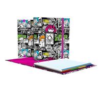 Grafoplas | Archivador 4 Anillas con Recambio A4 | Incluye 100 Hojas Cuadriculadas 5x5 | Separadores | Sobre Transparente | Carpebook Yuku Bits&Bobs Pop Up Design | Lomo Ergonómico