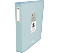 Grafoplas - Archivador 4 Anillas Plastico, A4 +, Azul Claro, Colección Papeleria Like, Polipropileno Semirrígido Opaco, Argollas Forma D 40mm, Capacidad Extra Documentos din-a4 y Tamaño Folio