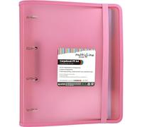 Grafoplás | Archivador 4 Anillas Plástico | a4 | Rosa Pastel | Con Cierre de Goma | Incluye Recambio Hojas Cuadrícula 5x5, Separadores y Sobre | Lomo Ergonómico | Multiline | Material Escolar Ideal