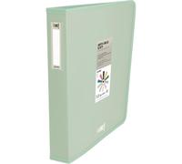 Grafoplás - Archivador 4 Anillas Plastico, A4 +, Verde Claro, Colección Papeleria Like, Polipropileno Semirrígido Opaco, Argollas Forma D 40mm, Capacidad Extra Documentos din-a4 y Tamaño Folio