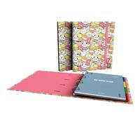 Grafoplas - Archivador Anillas A4, Carpebook Bits&Bobs Kawaii, Incluye Recambio + Separadores + Planner + Pegatinas + Sobre Transparente, Perfecto para Escolares