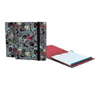 Grafoplas - Archivador Anillas a5, Carpebook Bits&Bobs Awesome, Incluye Recambio 90 Hojas Cuadricula 5x5 Borde Color, Lomo Curvo Ergonómico, 4 Anillas Redondas 25mm, Certificado FSC