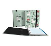 Grafoplas - Archivador Anillas a5, Carpebook Bits&Bobs Party, Incluye Recambio 90 Hojas Cuadricula 5x5 Borde Color, Lomo Curvo Ergonómico, 4 Anillas Redondas 25mm, Certificado FSC, Papelería Escolar