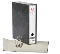 Grafoplas - Archivador AZ con Caja, Tamaño Folio, Ollao Frontal, Anillas Palanca Niqueladas 65mm, Negro, Cantonera Larga, Cartón Forrado Interior y Exterior, Ecoclassic, Certificado FSC