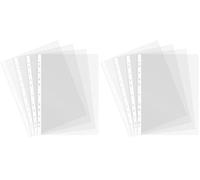 Grafoplás | Bolsa 10 Fundas Plastico A4 | Transparente Cristal | Polipropileno Calidad Galga Extra | Lomo Reforzado | 11 Taladros | Perfectas para Proteger Documentos de Oficina y Escolares