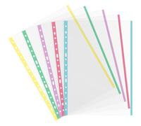 Grafoplas - Bolsa 25 Fundas Perforadas, Borde Colores Pastel, Tamaño Folio