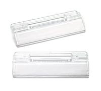 Grafoplas - Bolsa de 50 Visores Cortos para Carpetas Colgantes, 6, 5cm, Rígidos, Forma Curva, Permite Ver la Etiqueta Vertical y Lateralmente