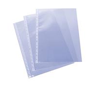 Grafoplas - Caja 100 Fundas Multitaladro, Galga Extra, Tamaño Folio, Polipropileno Acabado Piel Naranja, 16 Taladros Archivador con Anillas