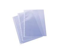 Grafoplas - Caja 100 Fundas Transparentes Cristal, Galga Extra, Tamaño Folio, Lomo Reforzado, 16 Taladros Carpetas de Anillas