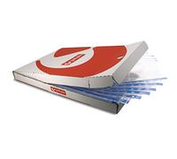 Grafoplas - Caja 100 Portafolios Plastico, Borde Color Azul, Tamaño Folio, 16 Taladros, Polipropileno Extra, Lomo Reforzado, Perfecto Material Escolar para Archivador