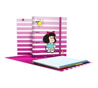 Grafoplas - Carpesano 4 Anillas a4, Carpebook Mafalada Birdie, Incluye Recambio Cuadricula 5x5 Borde Color 90g, Separadores, Sobre Transparente, Lomo Curvo Ergonómico, Perfecto Material Escolar