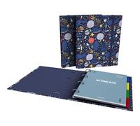 Grafoplas - Carpesano Anillas A4, Carpebook Bits&Bobs Planets, Incluye Recambio + Separadores + Planner + Pegatinas + Sobre Transparente, Perfecto para Escolares