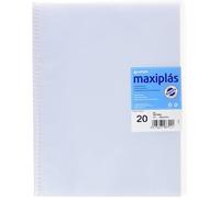 GRAFOPLAS CARPETA 20 FUNDAS MAXIPLAS TRANSPARENTE NATURAL CON SOBRE VARIOS PAPELERIA