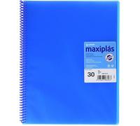 GRAFOPLAS CARPETA 30 FUNDAS MAXIPLAS TRANSPARENTE AZUL CON SOBRE VARIOS PAPELERIA