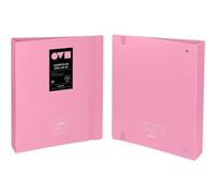 GRAFOPLAS CARPETA 4 ANILLAS 40 MM A4 UNEQUAL MINIMAL ROSA POLYFOAM CAJA:2 unidades UNEQUAL MINIMAL 5x21x29 Cms.