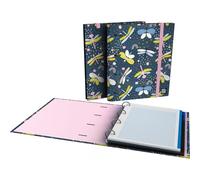 Grafoplas - Carpeta 4 Anillas con Recambio a4, Incluye 100 Hojas Cuadriculadas 5x5 90g Borde Color, Separadores y Sobre con Cierre, Lomo Curvo Ergonómico, Carpebook Dragon Fly Bits&Bobs Pop Up Design