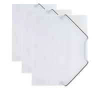 Grafoplás Carpeta A5 Gomas y Solapas, Blanco (Paquete de 3)