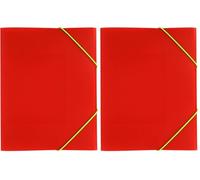 Grafoplás Carpeta A5 Gomas y Solapas, Rojo (Paquete de 2)